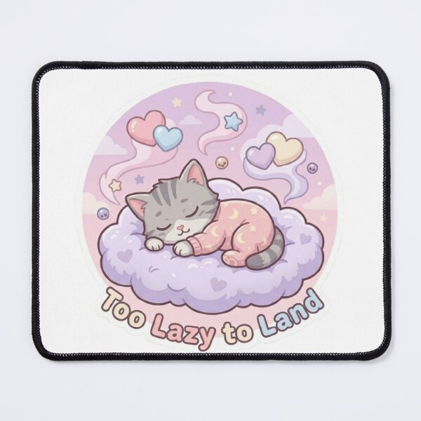 Item preview, Lazy Cloud Cat designed and sold by Meowza Studio.