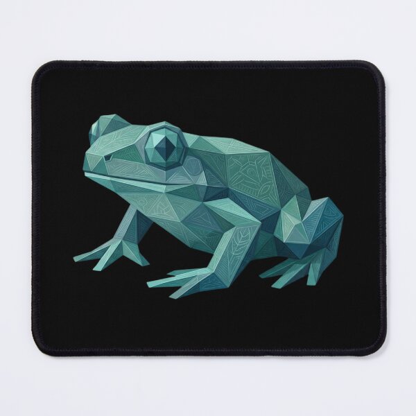 Item preview, Turquoise Geometric Frog – Low Poly Art Sticker for Nature Lovers designed and sold by bsbd-action.