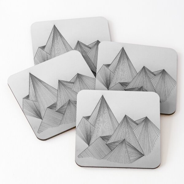 Item preview, Composition of triangles and lines in graphite designed and sold by Graystrokes.