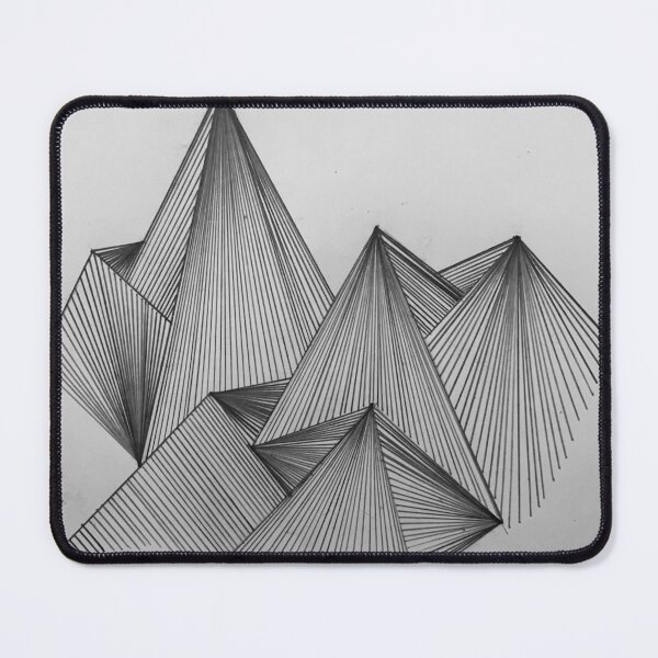 Item preview, Composition of triangles and lines in graphite designed and sold by Graystrokes.