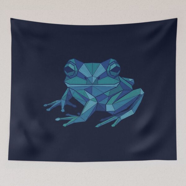 Item preview, Electric Blue Frog – Geometric Art Notebook for Creatives designed and sold by bsbd-action.