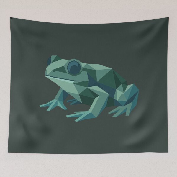 Item preview, Minimalist Low Poly Frog – Modern Design Cap for Young People designed and sold by bsbd-action.