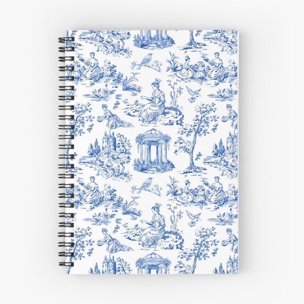Item preview, Blue White Chinoiserie Floral Regency Toile  designed and sold by StudioBlack.