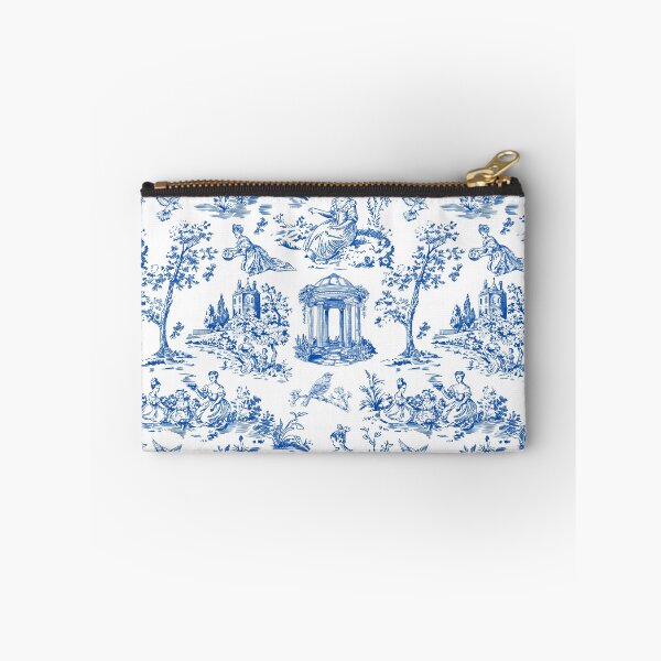 Item preview, Blue White Chinoiserie Floral Regency Toile  designed and sold by StudioBlack.