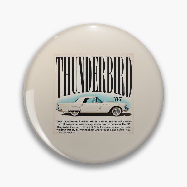 Item preview, 1957 Ford Thunderbird Vintage Ad Style Classic Car Art designed and sold by TheArtOfCar.