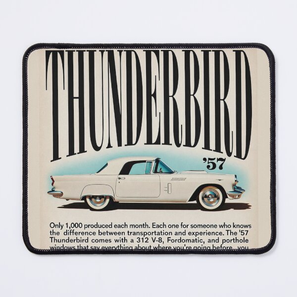 Item preview, 1957 Ford Thunderbird Vintage Ad Style Classic Car Art designed and sold by TheArtOfCar.