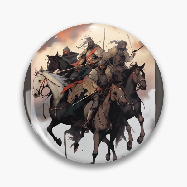 Item preview, four asian riders designed and sold by boldbrushstroke.