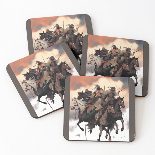 Item preview, four asian riders designed and sold by boldbrushstroke.