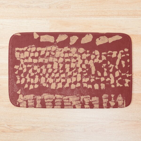 Item preview, Three Grains Textured Monoprint - Ruby + Melon designed and sold by Irene Estelle.