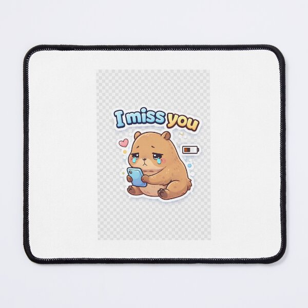Item preview, Cute I Miss You Sticker Capybara Kawaii designed and sold by ArtFusionLab.