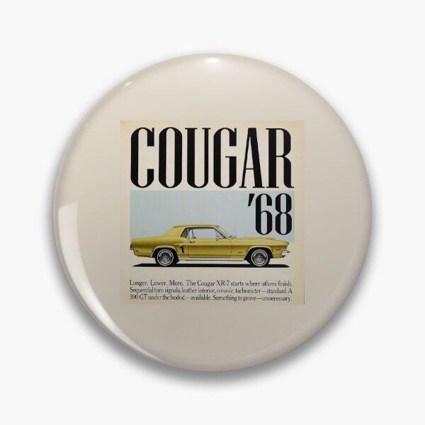 Item preview, 1968 Mercury Cougar Vintage Ad Style Muscle Car Art designed and sold by TheArtOfCar.