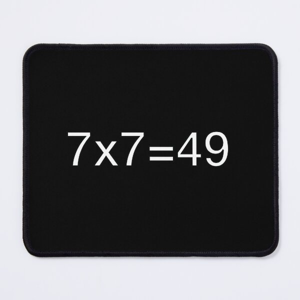 Item preview, 7x7=49 Logic Meme Bold attractive equation black and white text designed and sold by Artonmytee.