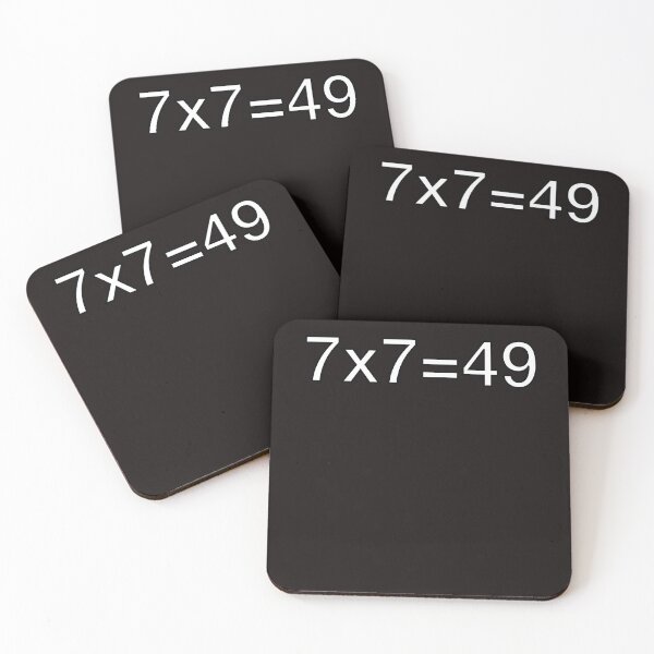 Item preview, 7x7=49 Logic Meme Bold attractive equation black and white text designed and sold by Artonmytee.