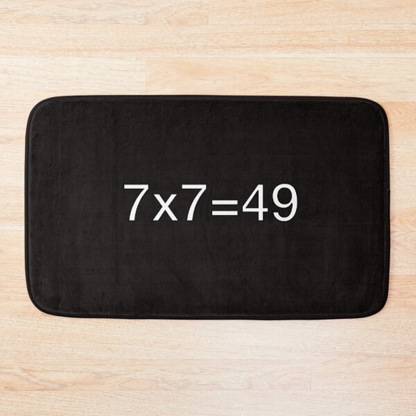 Item preview, 7x7=49 Logic Meme Bold attractive equation black and white text designed and sold by Artonmytee.