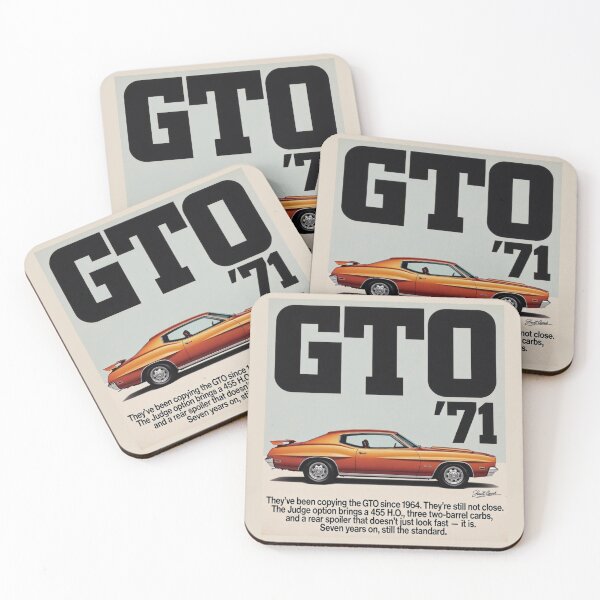 Item preview, 1971 Pontiac GTO Vintage Ad Style Muscle Car Art designed and sold by TheArtOfCar.