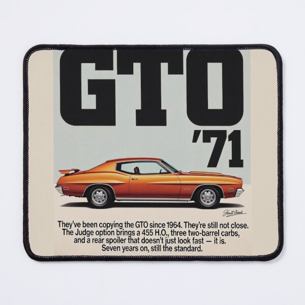 Item preview, 1971 Pontiac GTO Vintage Ad Style Muscle Car Art designed and sold by TheArtOfCar.