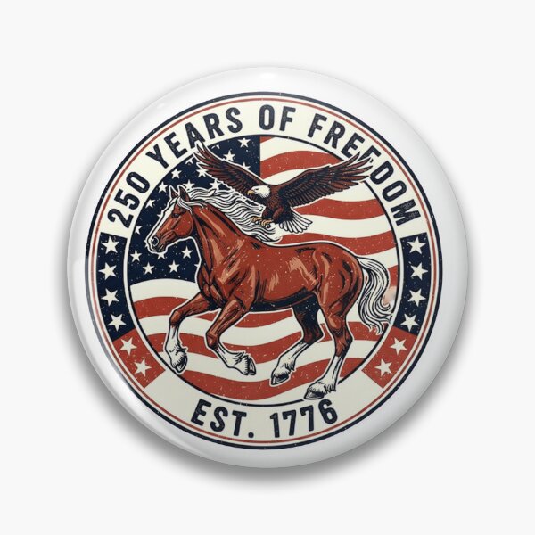 Item preview, 250 Years of Freedom, Vintage Americana Western Eagle Horse USA 1776 2026 (1) designed and sold by MutzelArts.