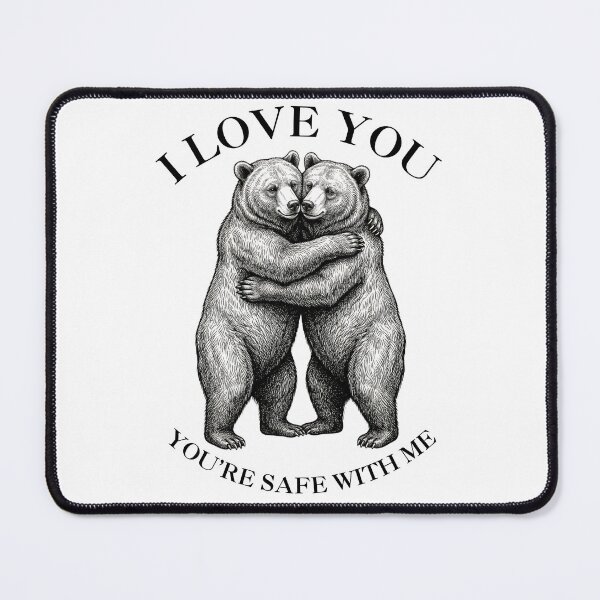 Item preview, Vintage Bear Hug - You're Safe With Me Art designed and sold by MaynyStudio.