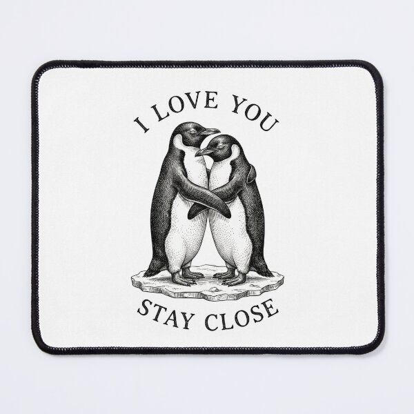 Item preview, Vintage Penguin Hug - Romantic Stay Close Art designed and sold by MaynyStudio.