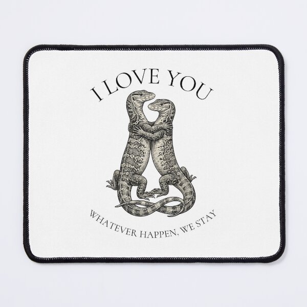 Item preview, Vintage Monitor Lizard Hug - Romantic Reptile Art designed and sold by MaynyStudio.