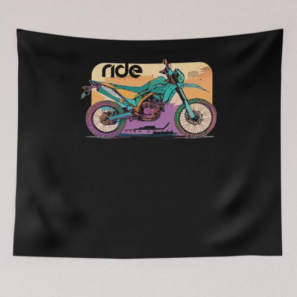 Item preview, Ride Colorful Dirt Bike Retro Design designed and sold by FroggyBaBoy.