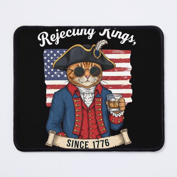 Item preview, Rejecting Kings Since 1776, Patriotic Cat USA designed and sold by MutzelArts.