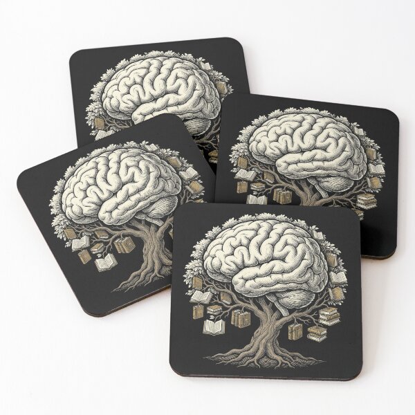 Item preview, Dark Academia Brain Book Aesthetic T-Shirt designed and sold by MaynyStudio.