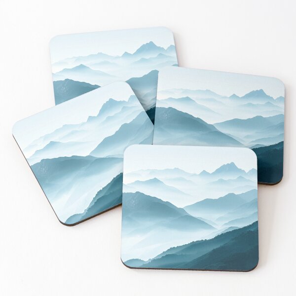 Item preview, Misty Blue Mountains - Serene Minimalist Nature designed and sold by MaynyStudio.