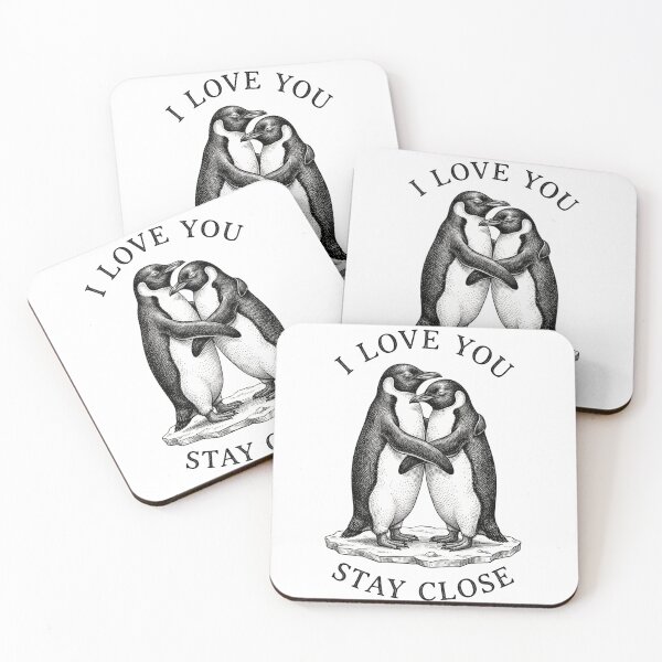 Item preview, Vintage Penguin Hug - Romantic Stay Close Art designed and sold by MaynyStudio.