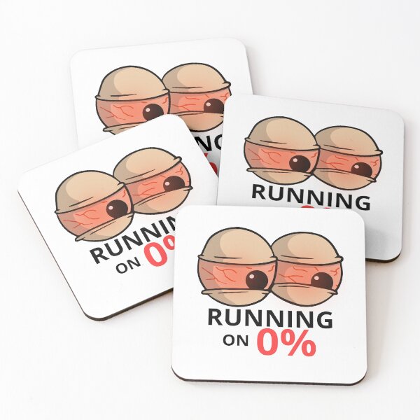 Item preview, Running on 0% No Sleep Funny Exhausted Design designed and sold by AliKwStore.
