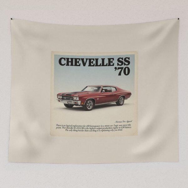 Item preview, 1970 Chevelle SS Vintage Ad Style Classic Muscle Car Art designed and sold by TheArtOfCar.