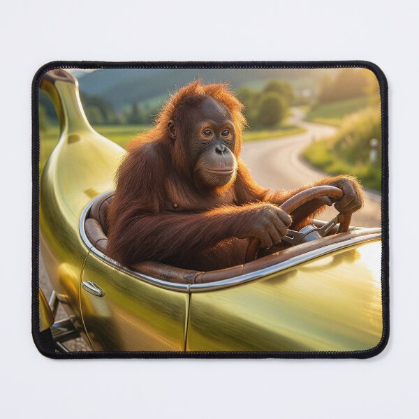 Item preview, Orangutan Drives His Bananamobile Roadster designed and sold by Tridentulus.