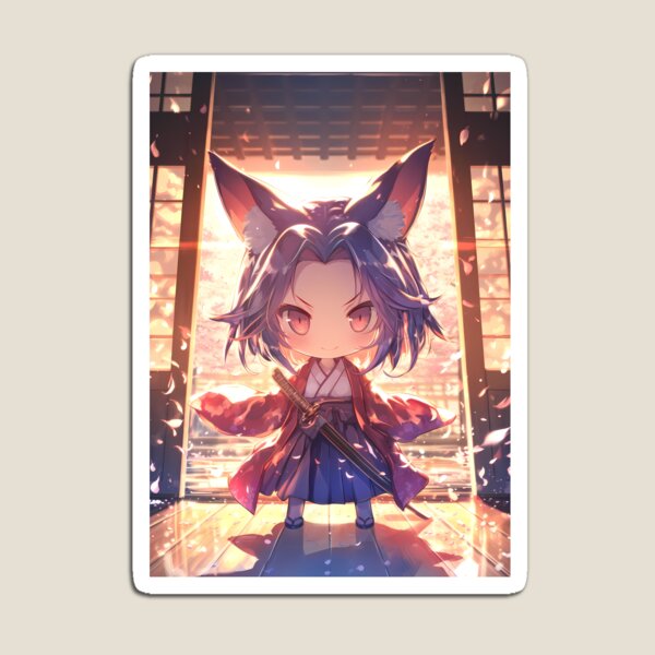 Item preview, Izuna Hatsuse No Game No Life Chibi Samurai In Spring Sakura designed and sold by TanglenRabbit.