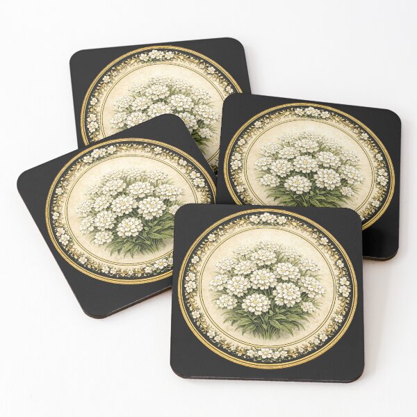 Item preview, Candytuft Delight – Pure Charm Botanical Circle Design designed and sold by TheJoyfulPen.