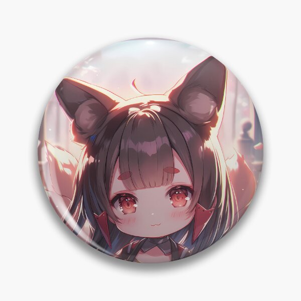 Artikelvorschau, Akagi Azur Lane Fuchsohren Chibi Sonnenuntergangsglühen entworfen und verkauft von TanglenRabbit.
