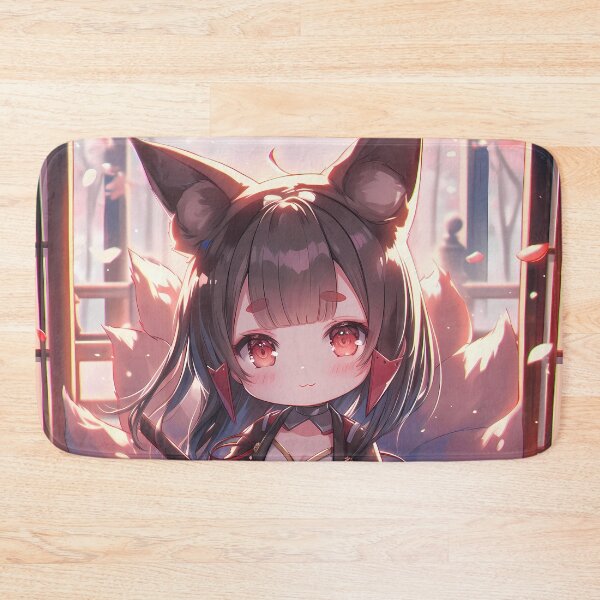 Artikelvorschau, Akagi Azur Lane Fuchsohren Chibi Sonnenuntergangsglühen entworfen und verkauft von TanglenRabbit.