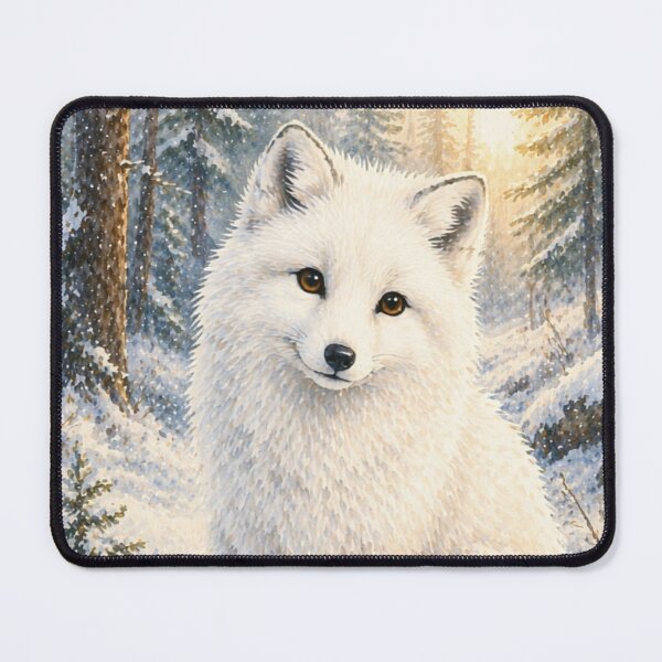 Item preview, White Fox Winter Birthday Watercolour designed and sold by inspired-works.