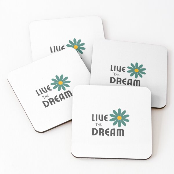 Item preview, Live The Dream Aesthetic Flower Quote | Soft Girl Motivation | Cute Daisy Inspirational Design designed and sold by RepRepublic.