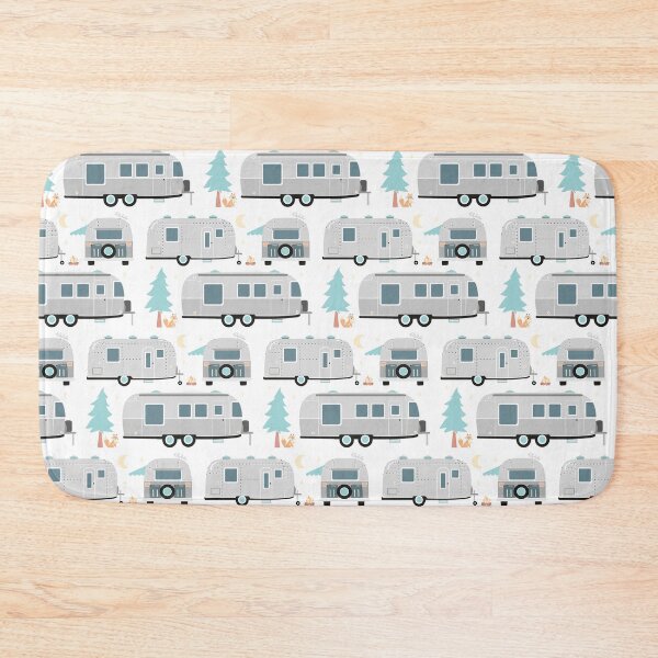Item preview, Cute Vintage RV Trailer Camping Print designed and sold by Christine  Briggs.