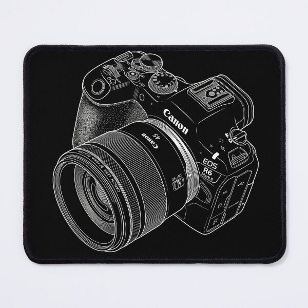 Item preview, Canon EOS R6 Mark II – Mirrorless Camera Line Art Illustration designed and sold by Stinky Lincy's Apparel Company.