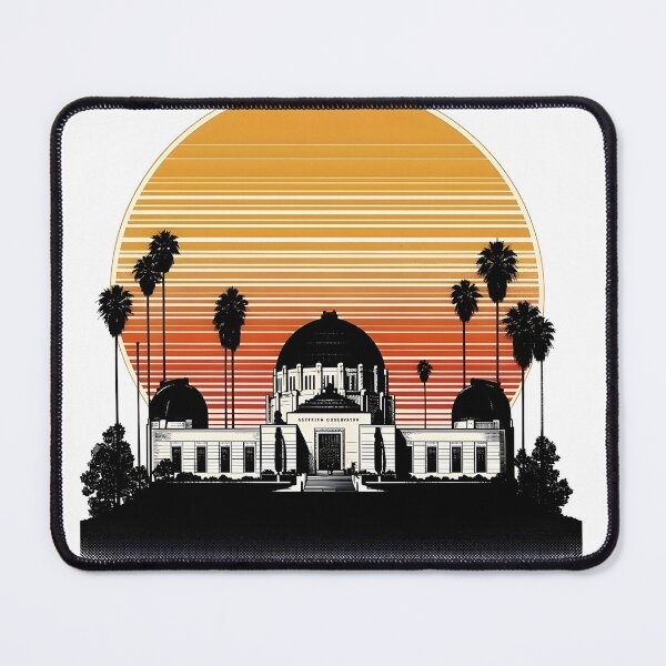 Item preview, Los Angeles Retro Sunset – Griffith Observatory & Palms designed and sold by NUTMA Design.