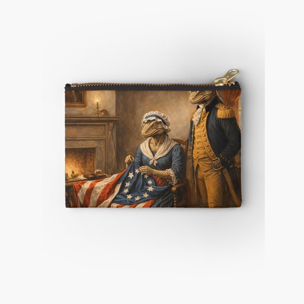 Item preview, Betsy Ross Sewing the Flag Parody – Lizard People American History Art – Funny Founding Fathers Illustration designed and sold by DiamondSkyShirt.