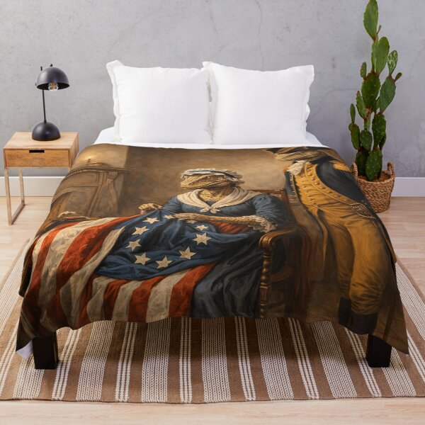Item preview, Betsy Ross Sewing the Flag Parody – Lizard People American History Art – Funny Founding Fathers Illustration designed and sold by DiamondSkyShirt.