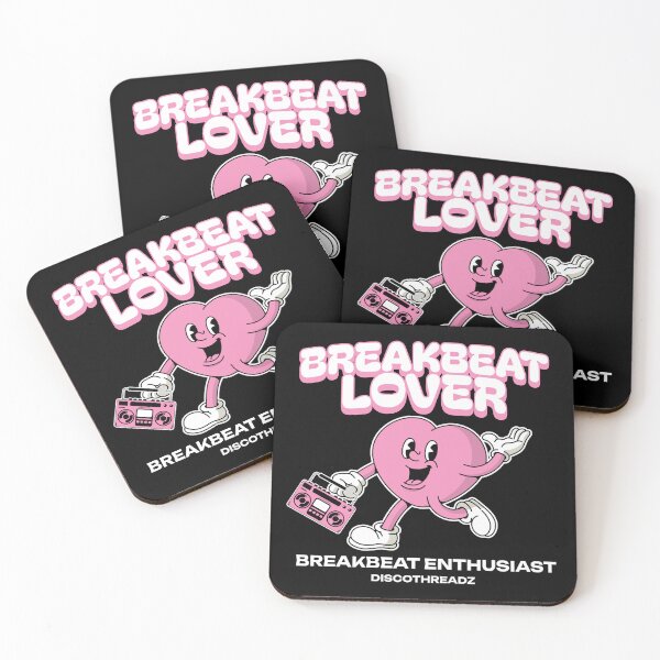 Item preview, BREAKBEAT - Breaks Lover Heart (White) designed and sold by Discothreadz.