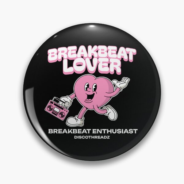 Item preview, BREAKBEAT - Breaks Lover Heart (White) designed and sold by Discothreadz.