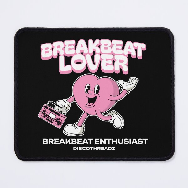 Item preview, BREAKBEAT - Breaks Lover Heart (White) designed and sold by Discothreadz.