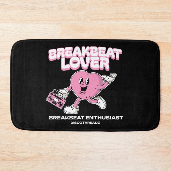 Item preview, BREAKBEAT - Breaks Lover Heart (White) designed and sold by Discothreadz.