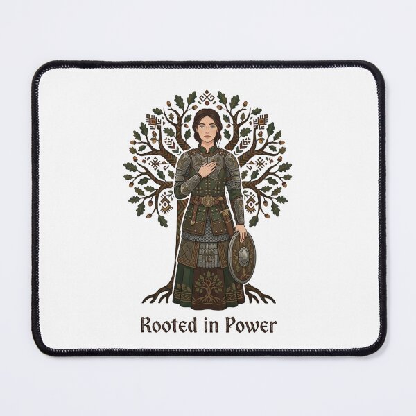 Item preview, Rooted in Power - Shieldmaiden and Sacred Oak Tree designed and sold by SlavicKemp.