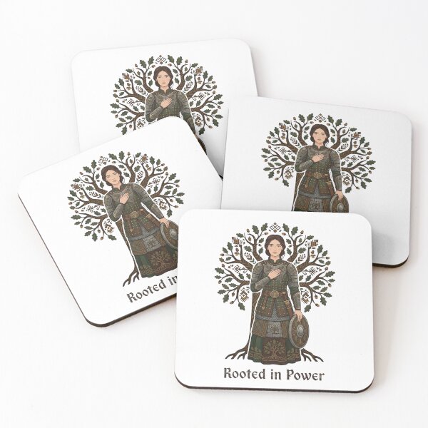 Item preview, Rooted in Power - Shieldmaiden and Sacred Oak Tree designed and sold by SlavicKemp.