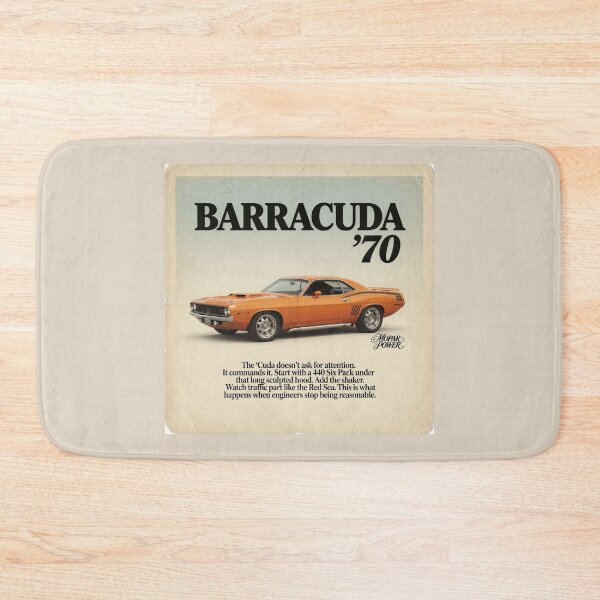 Item preview, 1970 Plymouth Barracuda Vintage Ad Style Muscle Car Art designed and sold by TheArtOfCar.